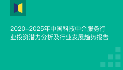 2020-2025年中国科技中介服务行业投资潜力分析及行业发展趋势报告